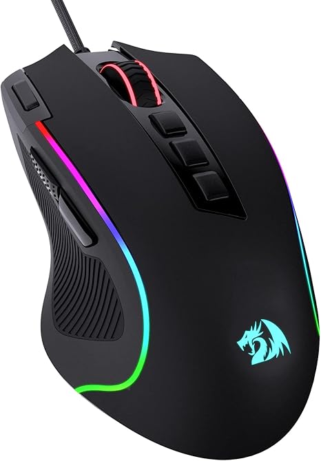 Redragon M612 Predator RGB Gaming Mouse, 8000 DPI Wired Optical Mouse